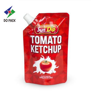 Bolsa con tapa lateral para salsa y ketchup